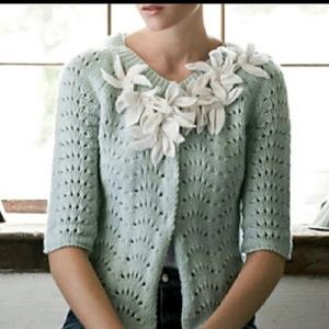 Anthropologie flower cardigan Field Flower